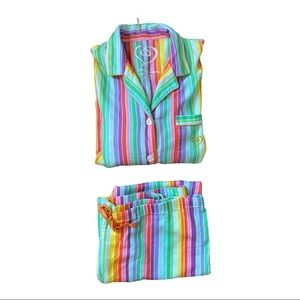 VICTORIA’S SECRET Vertical Rainbow Stripe Pajamas